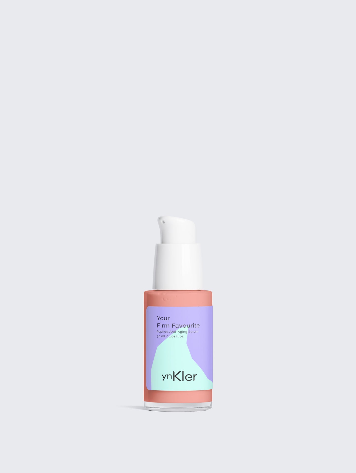 ynKler Skincare bottle with a purple label on a light grey background